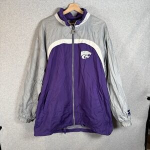 Starter Vintage Kansas State Wildcats Jacket Size L XL full zip